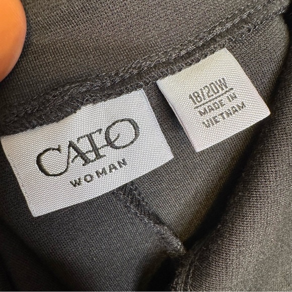 Classic Black Straight-Leg Pull on Trousers by Cato Size 18/20W - Picture 8 of 13